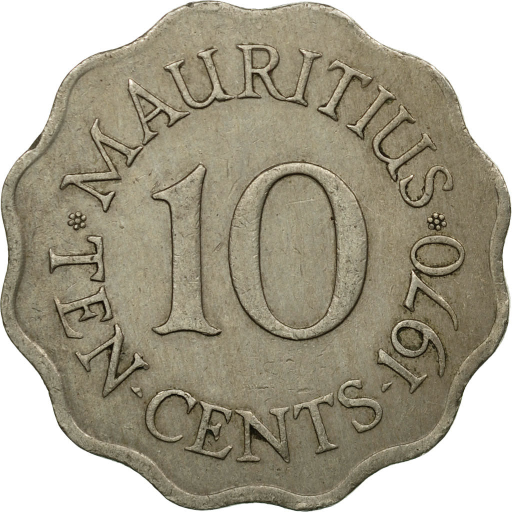 Monnaie, Mauritius, Elizabeth II, 10 Cents, 1970, TTB, Copper-nickel, KM:33