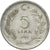Moneda, Turquía, 5 Lira, 1982, MBC, Aluminio, KM:949.1