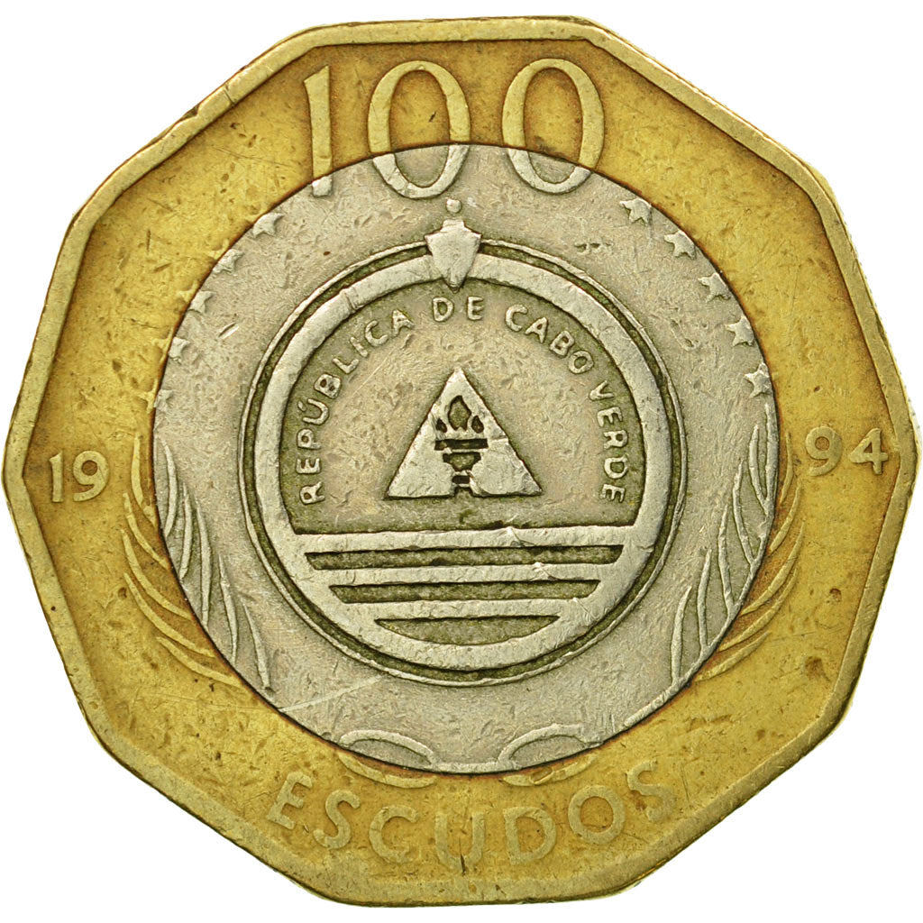 Coin, Cape Verde, 100 Escudos, 1994, EF(40-45), Bi-Metallic, KM:40