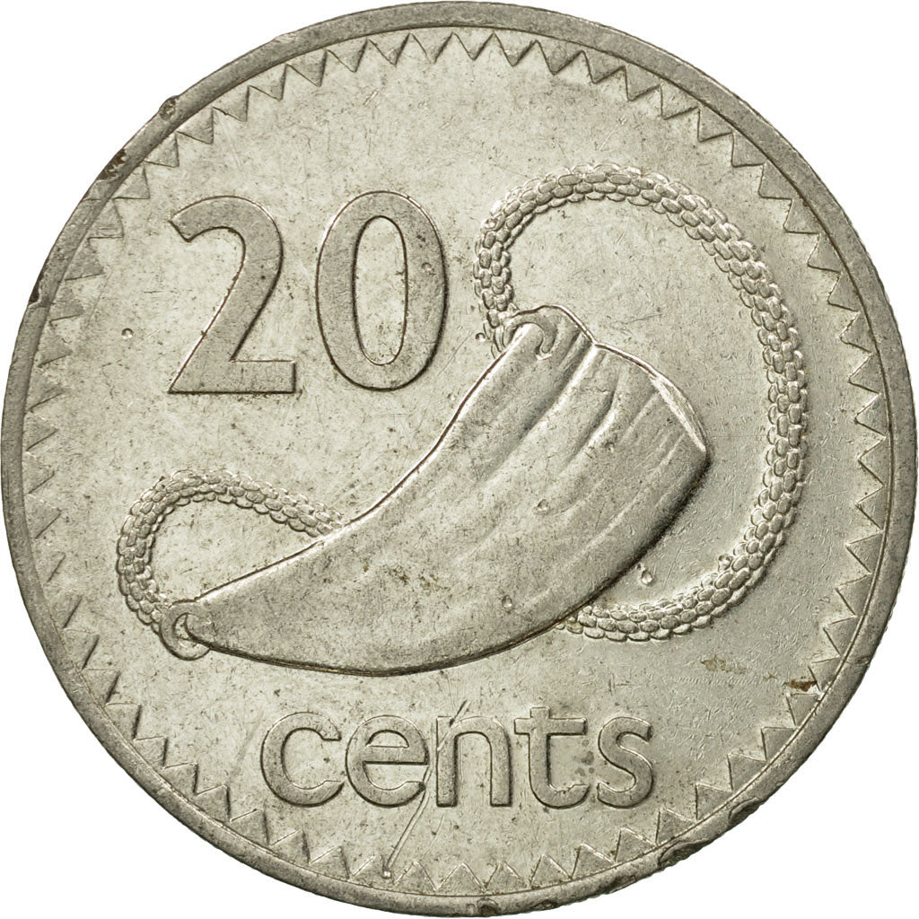 Moneta, Figi, Elizabeth II, 20 Cents, 1990, BB, Acciaio placcato nichel, KM:53a