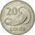 Coin, Fiji, Elizabeth II, 20 Cents, 1990, EF(40-45), Nickel plated steel, KM:53a