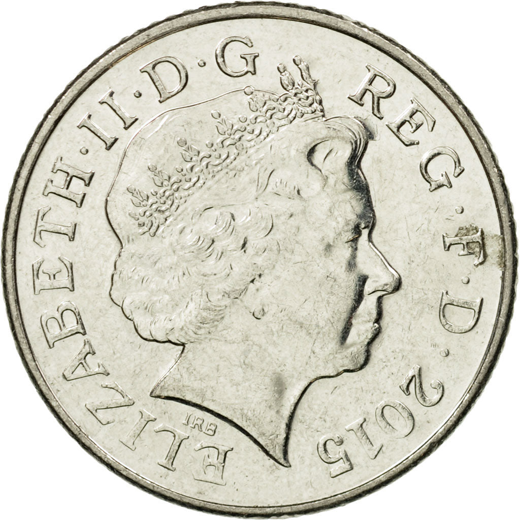 Coin, Great Britain, 10 Pence, 2015, EF(40-45), Nickel plated steel