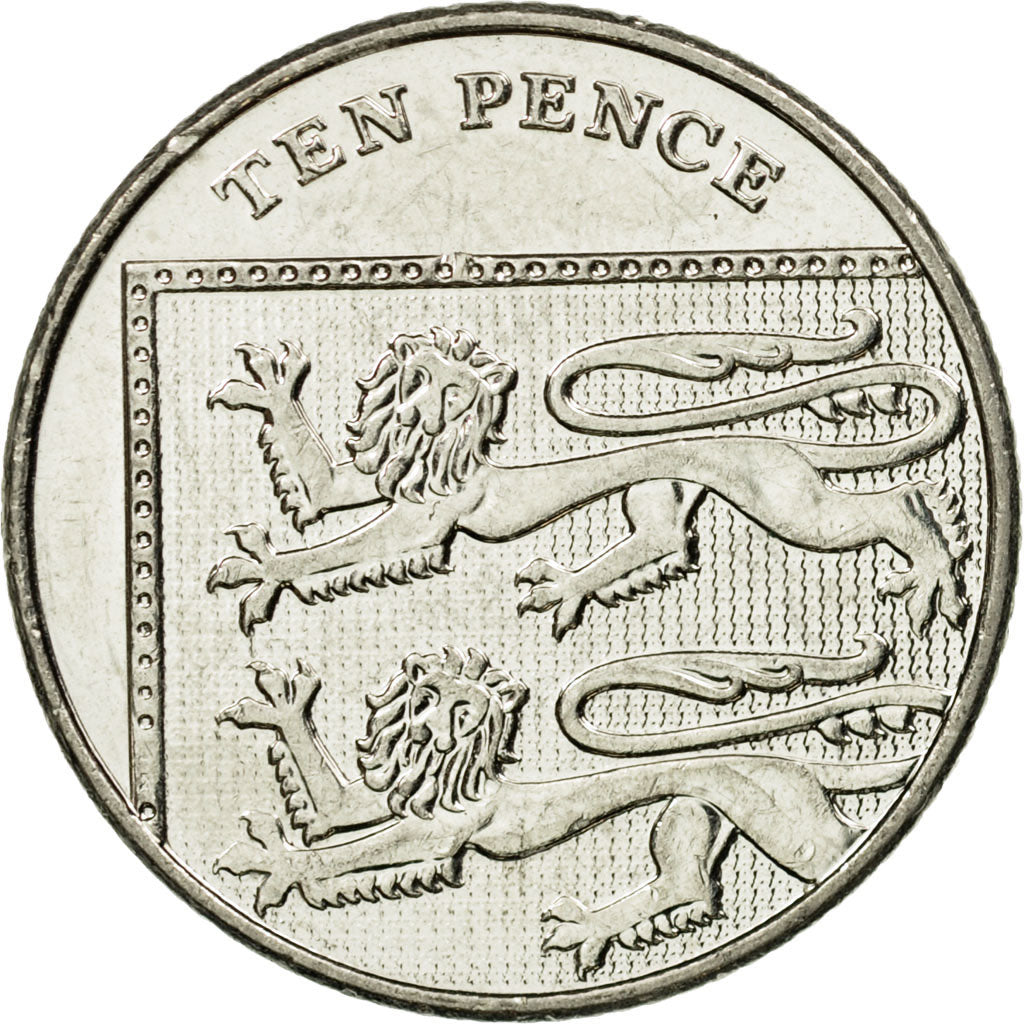 Coin, Great Britain, 10 Pence, 2015, EF(40-45), Nickel plated steel