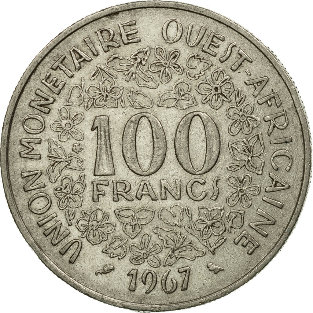Moneta, Stati dell'Africa occidentale, 100 Francs, 1967, Paris, BB, Nichel, KM:4