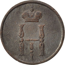 Monnaie, Russie, Nicholas I, Denga, 1/2 Kopek, 1855, Ekaterinbourg, TTB, Cuivre