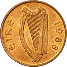 Coin, IRELAND REPUBLIC, Penny, 1988, EF(40-45), Copper Plated Steel, KM:20a