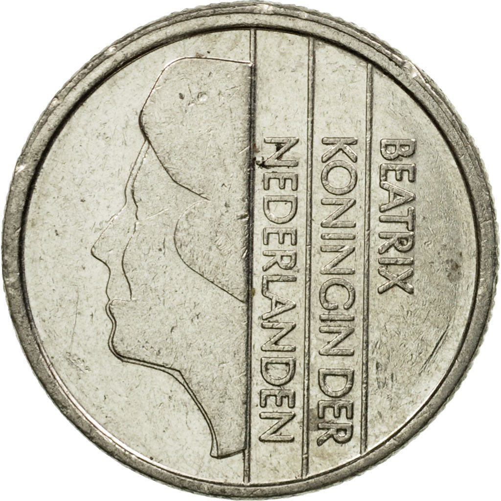Moneta, Holandia, Beatrix, 25 Cents, 1991, EF(40-45), Nikiel, KM:204