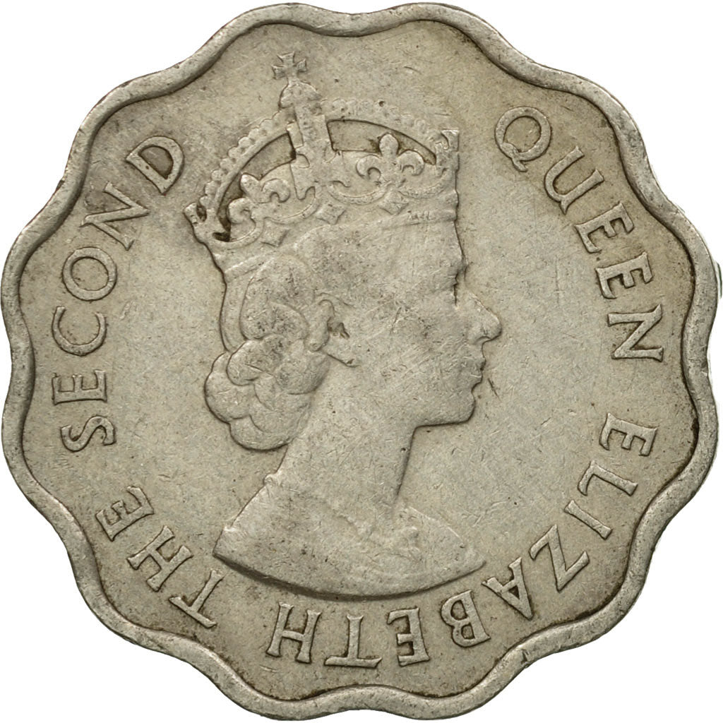 Monnaie, Mauritius, Elizabeth II, 10 Cents, 1960, TTB, Copper-nickel, KM:33