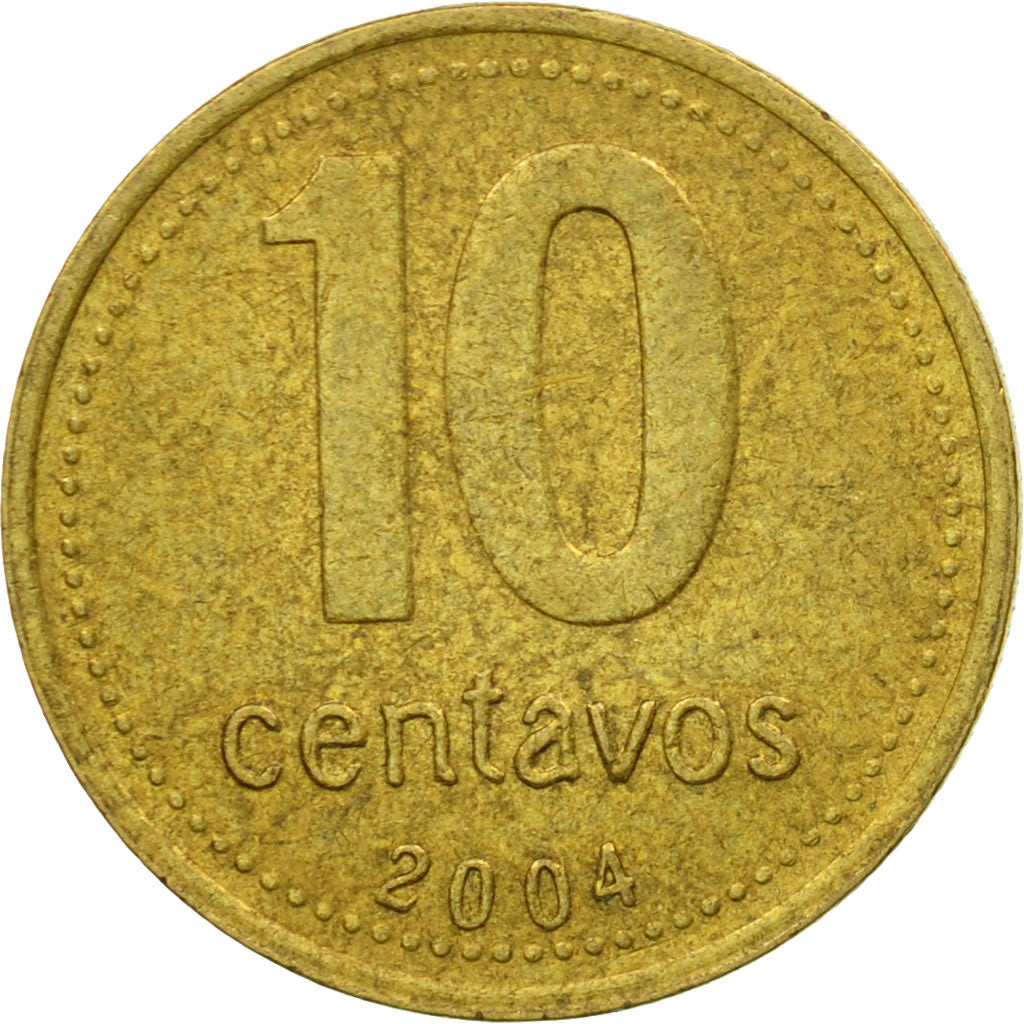 Moneta, Argentina, 10 Centavos, 2004, BB, Alluminio-bronzo, KM:107