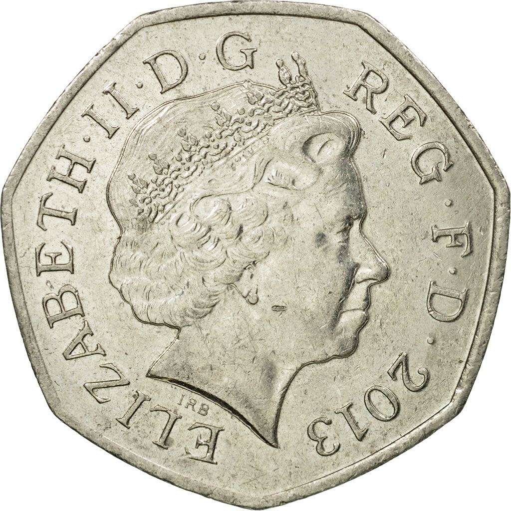 Coin, Great Britain, Elizabeth II, 50 Pence, 2013, EF(40-45), Copper-nickel