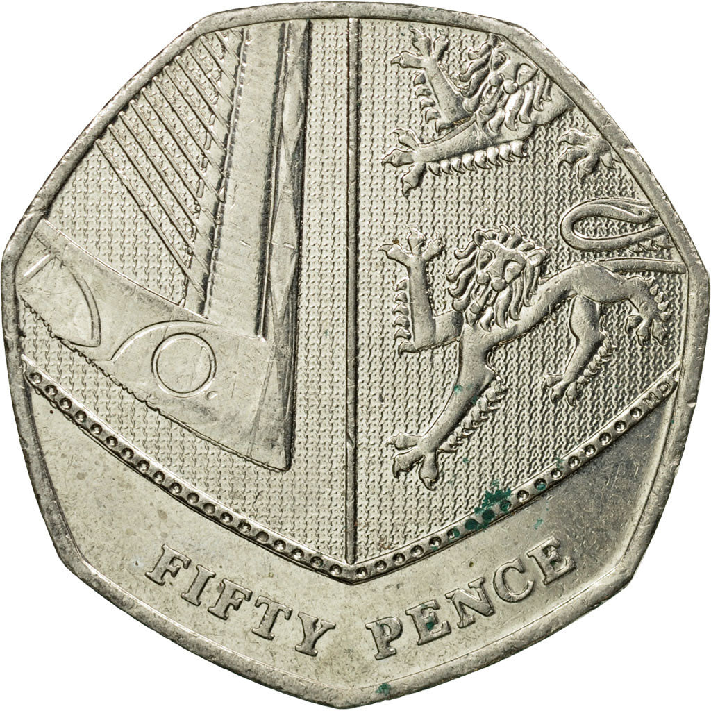 Coin, Great Britain, Elizabeth II, 50 Pence, 2013, EF(40-45), Copper-nickel