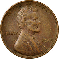 Coin, United States, Lincoln Cent, Cent, 1945, U.S. Mint, Philadelphia