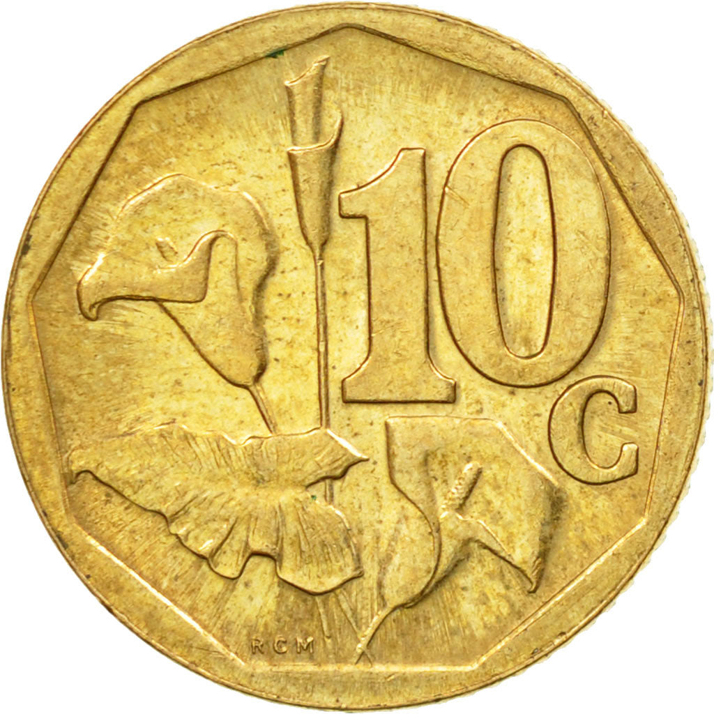 Moneta, Południowa Afryka, 10 Cents, 2002, Pretoria, EF(40-45), Brąz