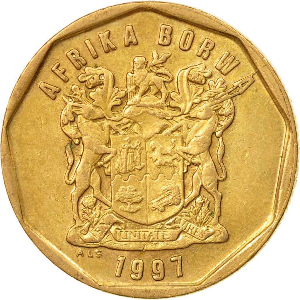 Münze, Südafrika, 50 Cents, 1997, Pretoria, SS, Bronze Plated Steel, KM:163