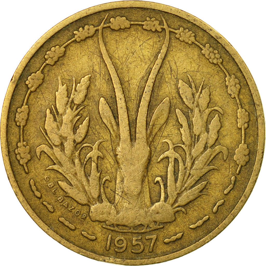 Moneta, Africa occidentale francese, 10 Francs, 1957, Paris, MB+