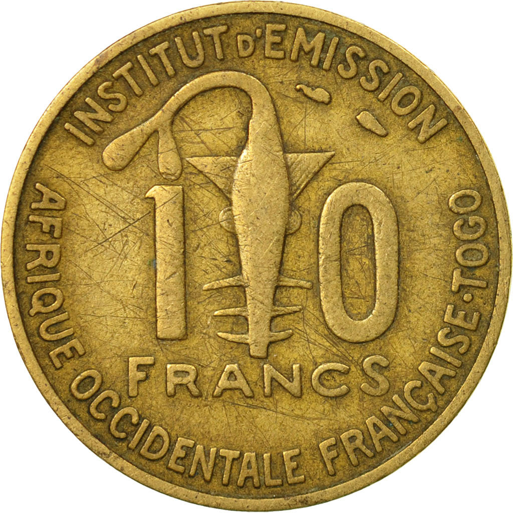 Moneta, Africa occidentale francese, 10 Francs, 1957, Paris, MB+