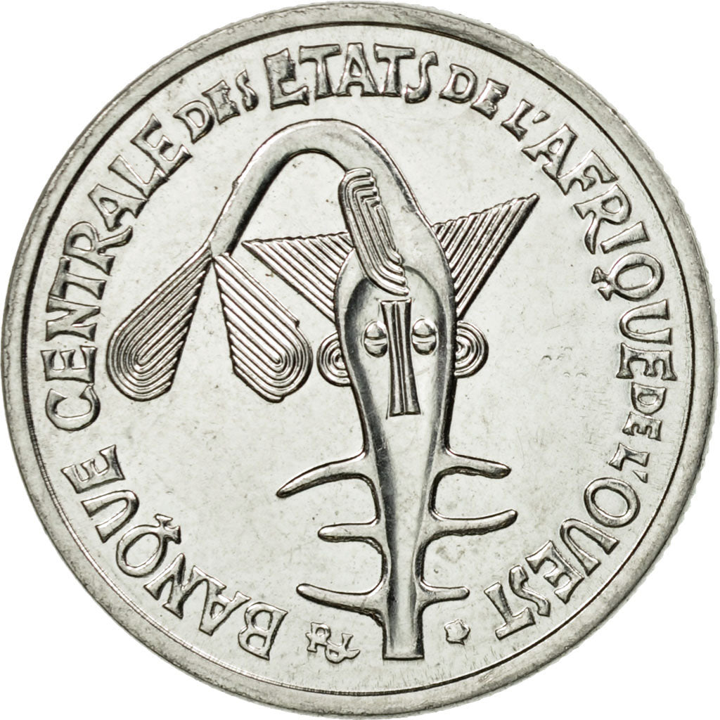 Coin, West African States, 50 Francs, 2014, Paris, AU(55-58), Copper-nickel