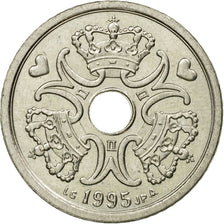 Coin, Denmark, Margrethe II, Krone, 1995, Copenhagen, AU(55-58), Copper-nickel