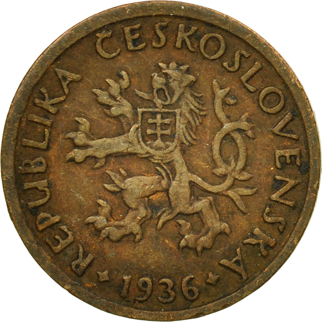 Coin, Czechoslovakia, 10 Haleru, 1936, EF(40-45), Bronze, KM:3