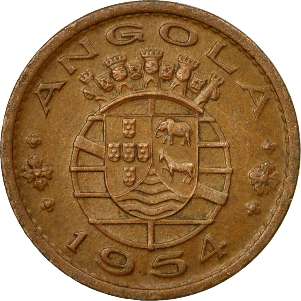 Coin, Angola, 50 Centavos, 1954, EF(40-45), Bronze, KM:75