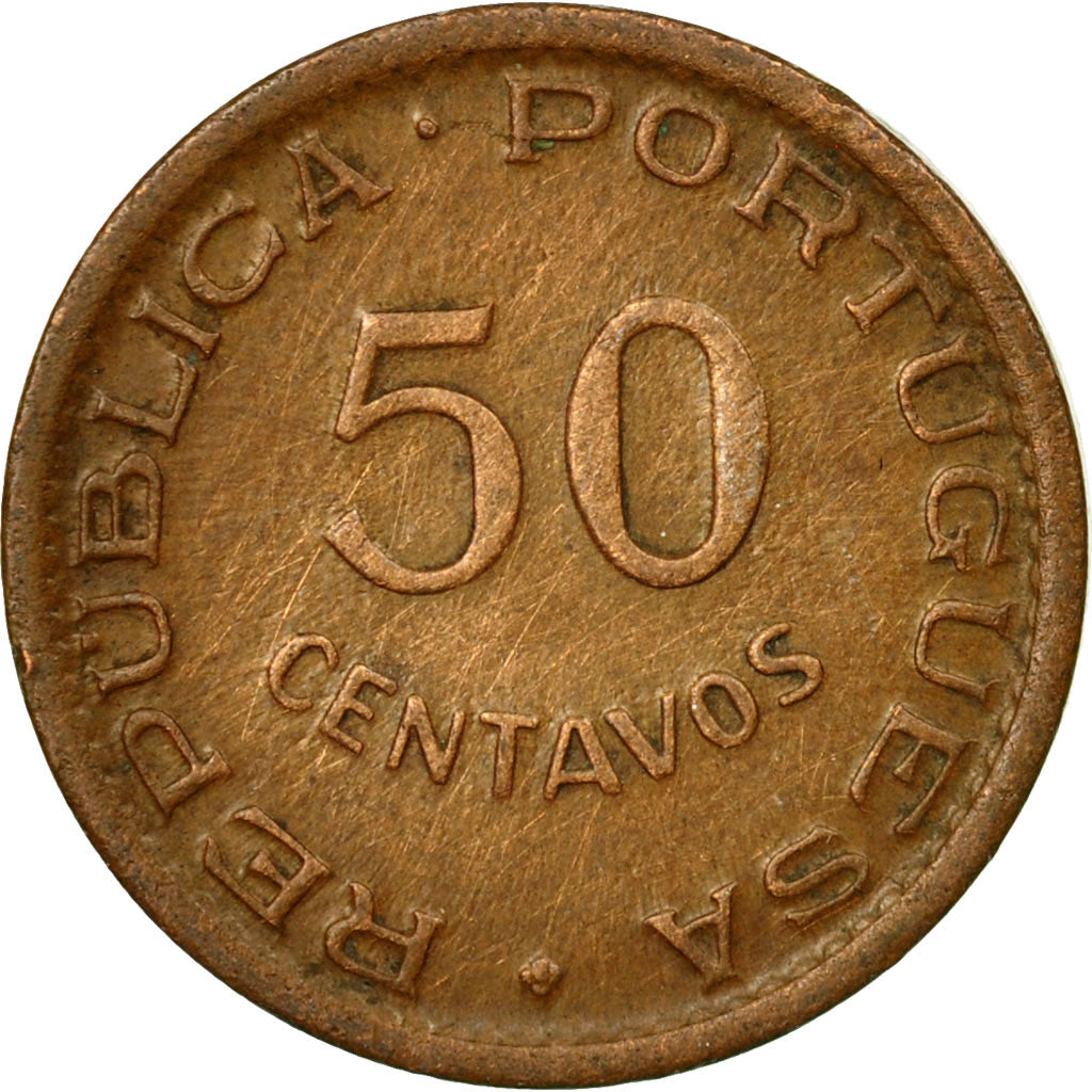 Coin, Angola, 50 Centavos, 1954, EF(40-45), Bronze, KM:75