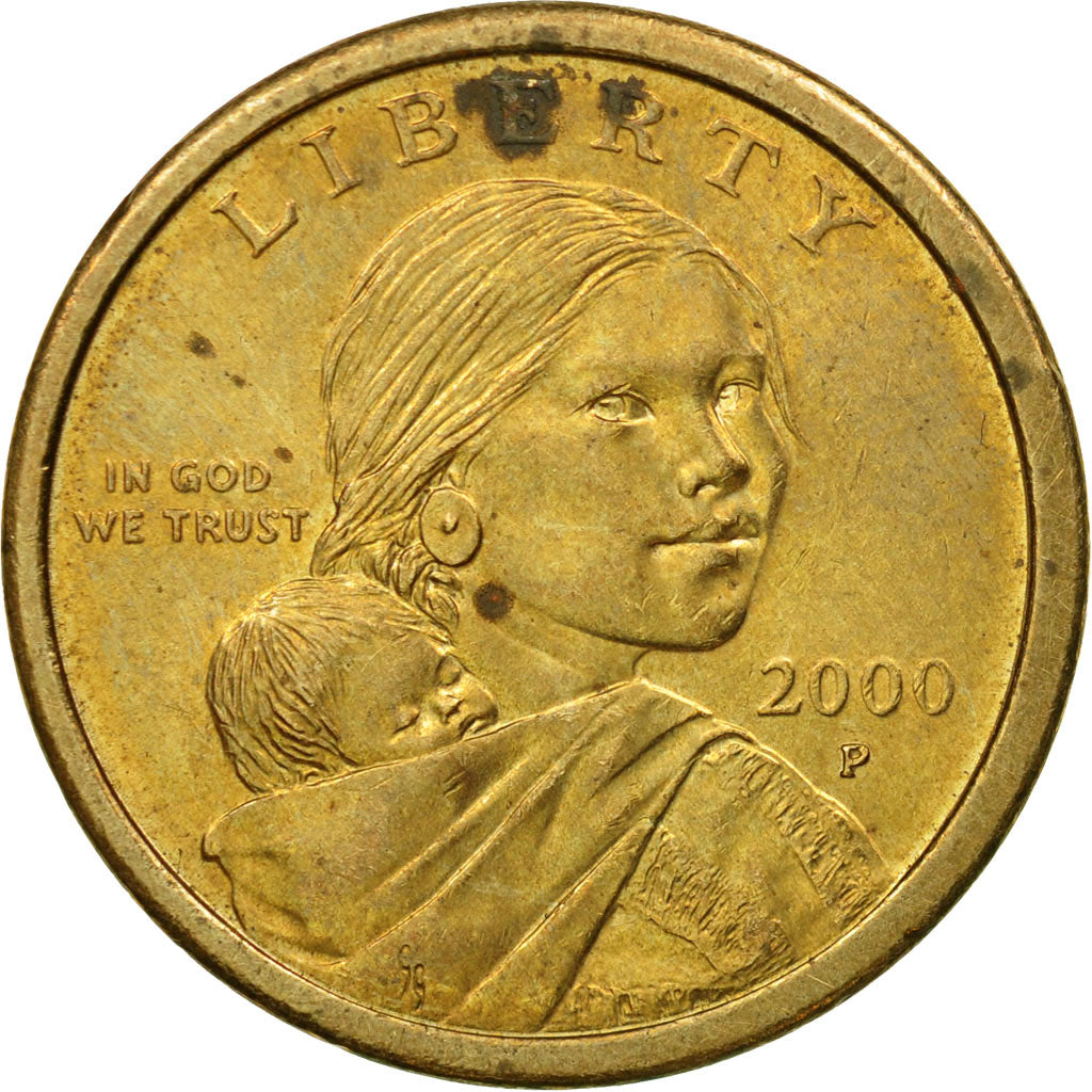 Coin, United States, Sacagawea Dollar, Dollar, 2000, U.S. Mint, Philadelphia