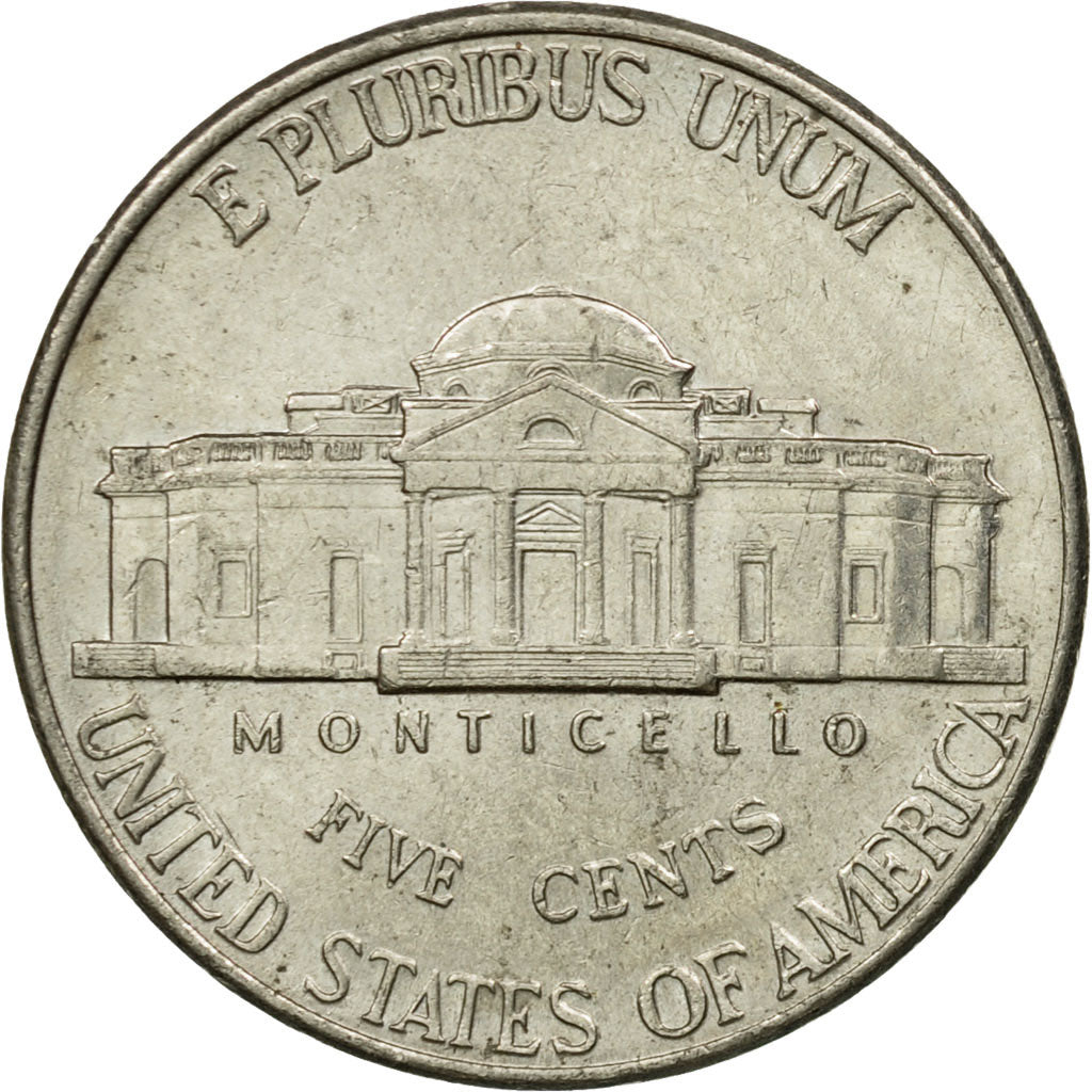 Coin, United States, Jefferson Nickel, 5 Cents, 1998, U.S. Mint, Denver