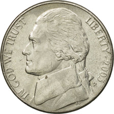 Moneda, Estados Unidos, Jefferson Nickel, 5 Cents, 2003, U.S. Mint