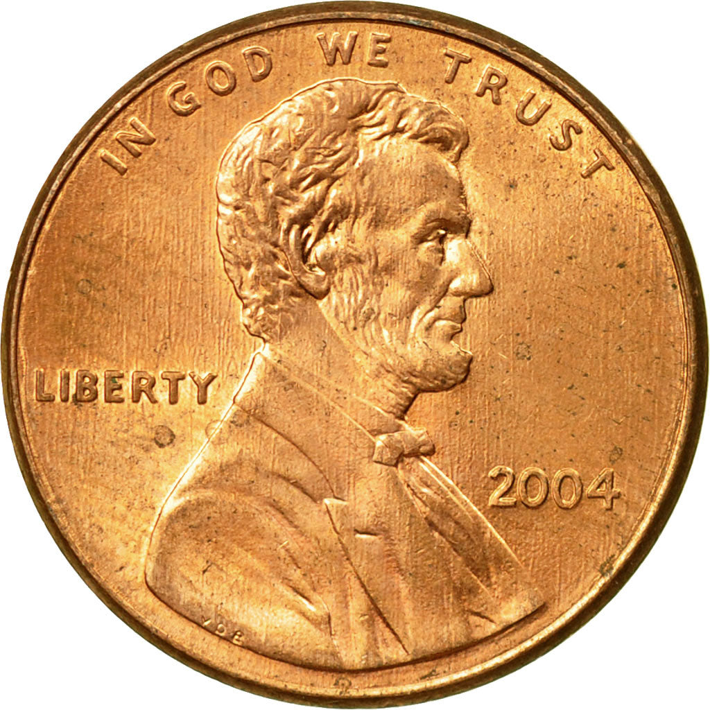 Coin, United States, Lincoln Cent, Cent, 2004, U.S. Mint, Philadelphia