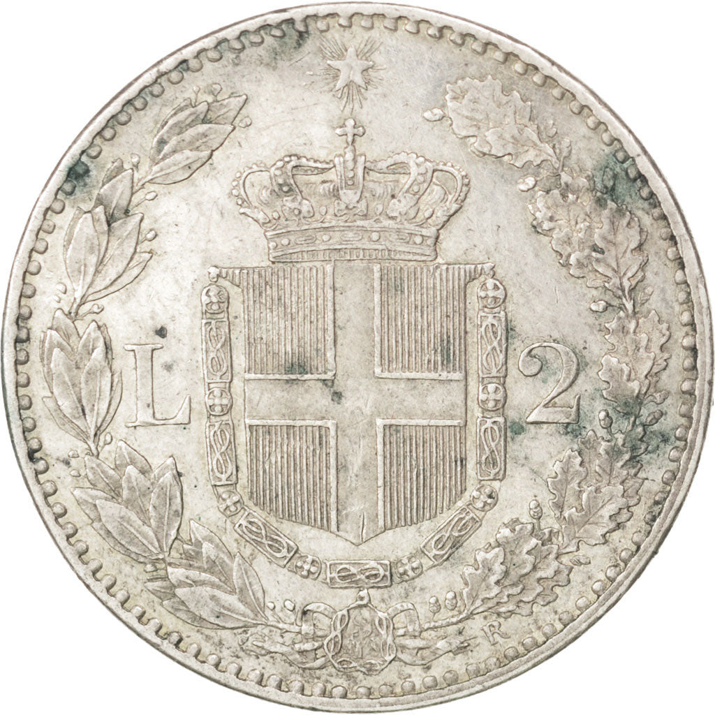 Moneta, Italia, Umberto I, 2 Lire, 1887, Rome, SPL-, Argento, KM:23