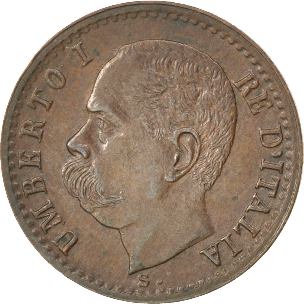 ITALY, Centesimo, 1895, Rome, KM #29, AU(55-58), Copper, 1.01