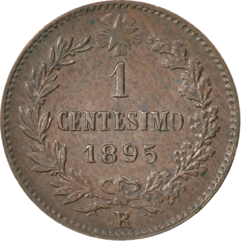 ITALY, Centesimo, 1895, Rome, KM #29, AU(55-58), Copper, 1.01