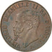ITALY, Centesimo, 1867, Milan, KM #1.1, AU(55-58), Copper, 0.98