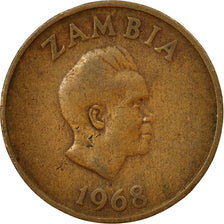 Moneta, Zambia, 2 Ngwee, 1968, British Royal Mint, BB, Bronzo, KM:10