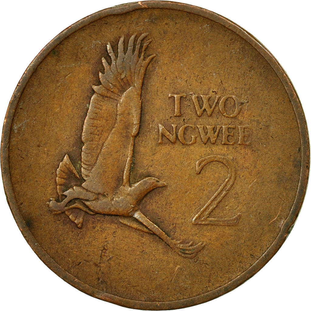 Moneta, Zambia, 2 Ngwee, 1968, British Royal Mint, BB, Bronzo, KM:10
