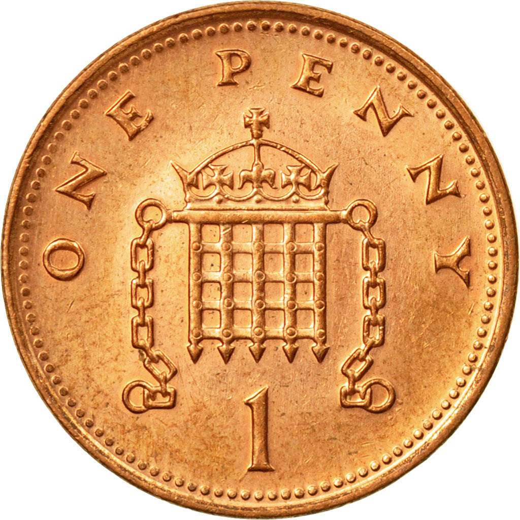Coin, Great Britain, Elizabeth II, Penny, 2002, EF(40-45), Copper Plated Steel