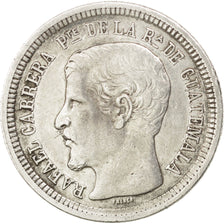 GUATEMALA, 2 Reales, Dos, 1865, KM #139, AU(50-53), Silver, 24, 6.11