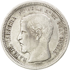 GUATEMALA, 2 Reales, Dos, 1865, KM #139, AU(50-53), Silver, 24, 6.11