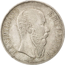 Mexique, Maximilian, 1 Peso 1866 Mo (Mexico), KM 388.1
