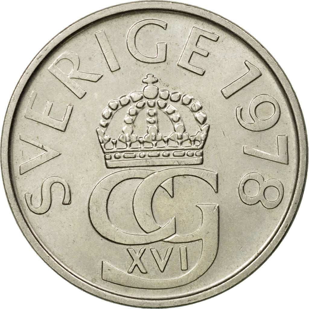 Coin, Sweden, Carl XVI Gustaf, 5 Kronor, 1978, EF(40-45), Copper-nickel, KM:853