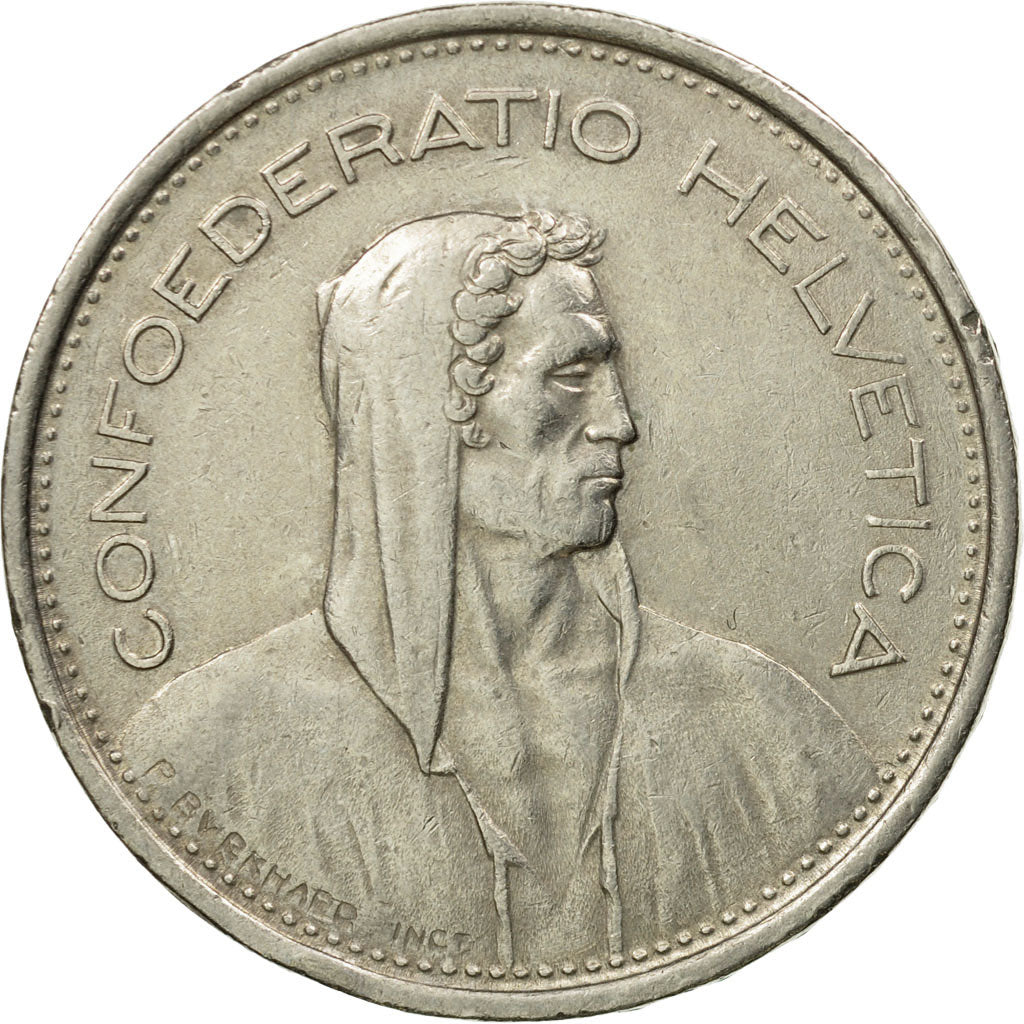Coin, Switzerland, 5 Francs, 1968, Bern, EF(40-45), Copper-nickel, KM:40a.1