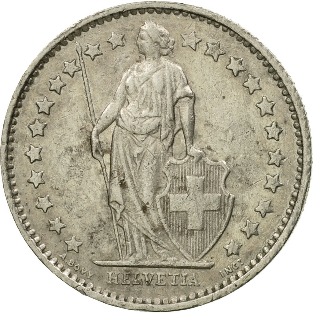 Coin, Switzerland, 1/2 Franc, 1982, Bern, EF(40-45), Copper-nickel, KM:23a.2