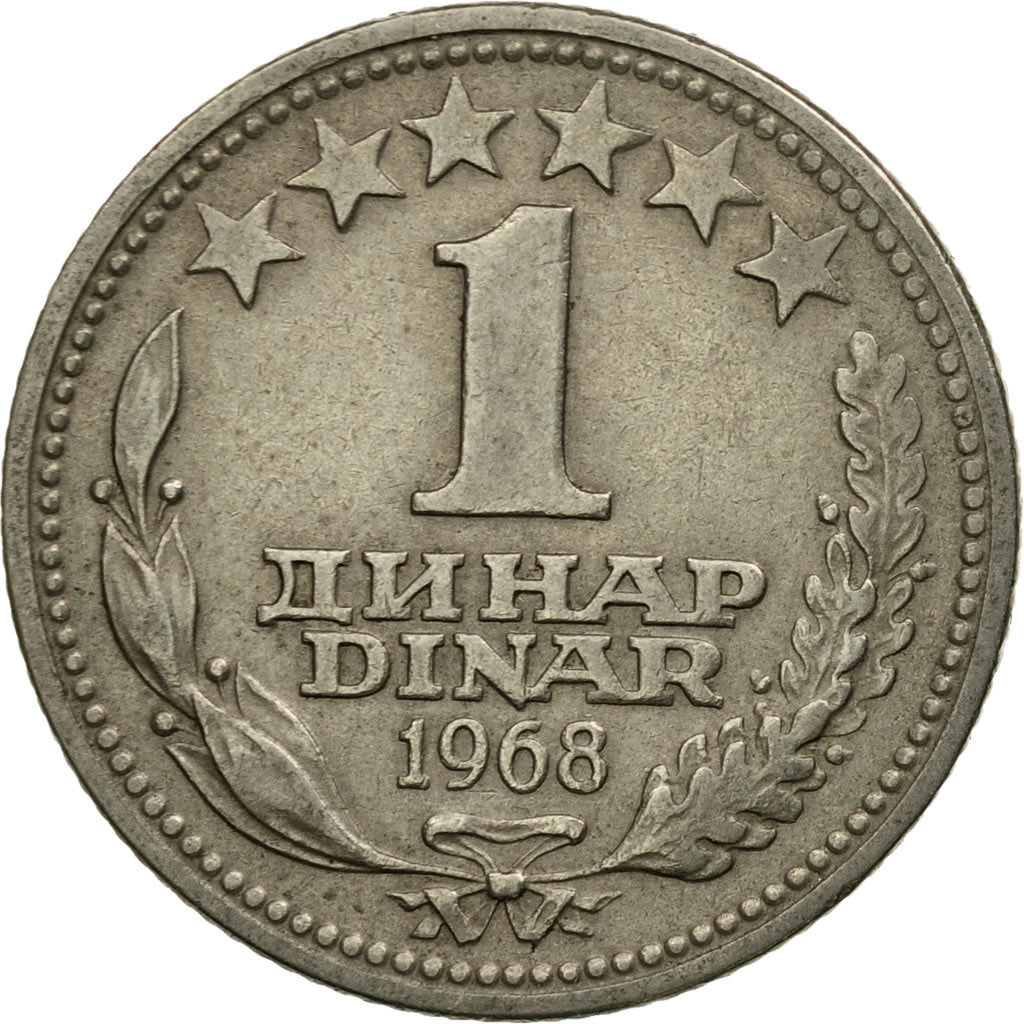 Coin, Yugoslavia, Dinar, 1968, EF(40-45), Copper-nickel, KM:48
