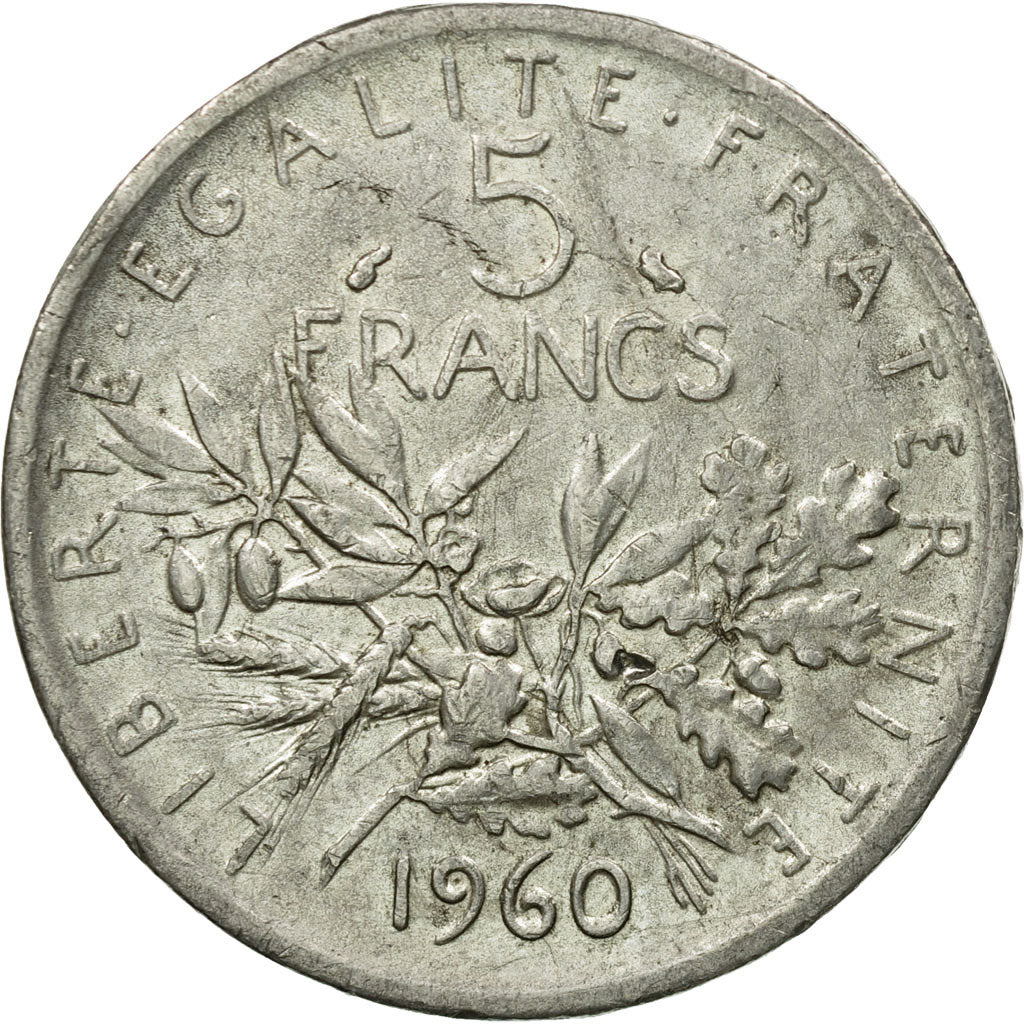 Coin, France, Semeuse, 5 Francs, 1960, Paris, EF(40-45), Silver, KM:926