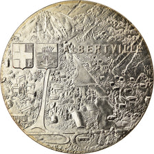 France, Medal, Jeux Olympiques d'Albertville, 1992, MS(65-70), Cupro-nickel