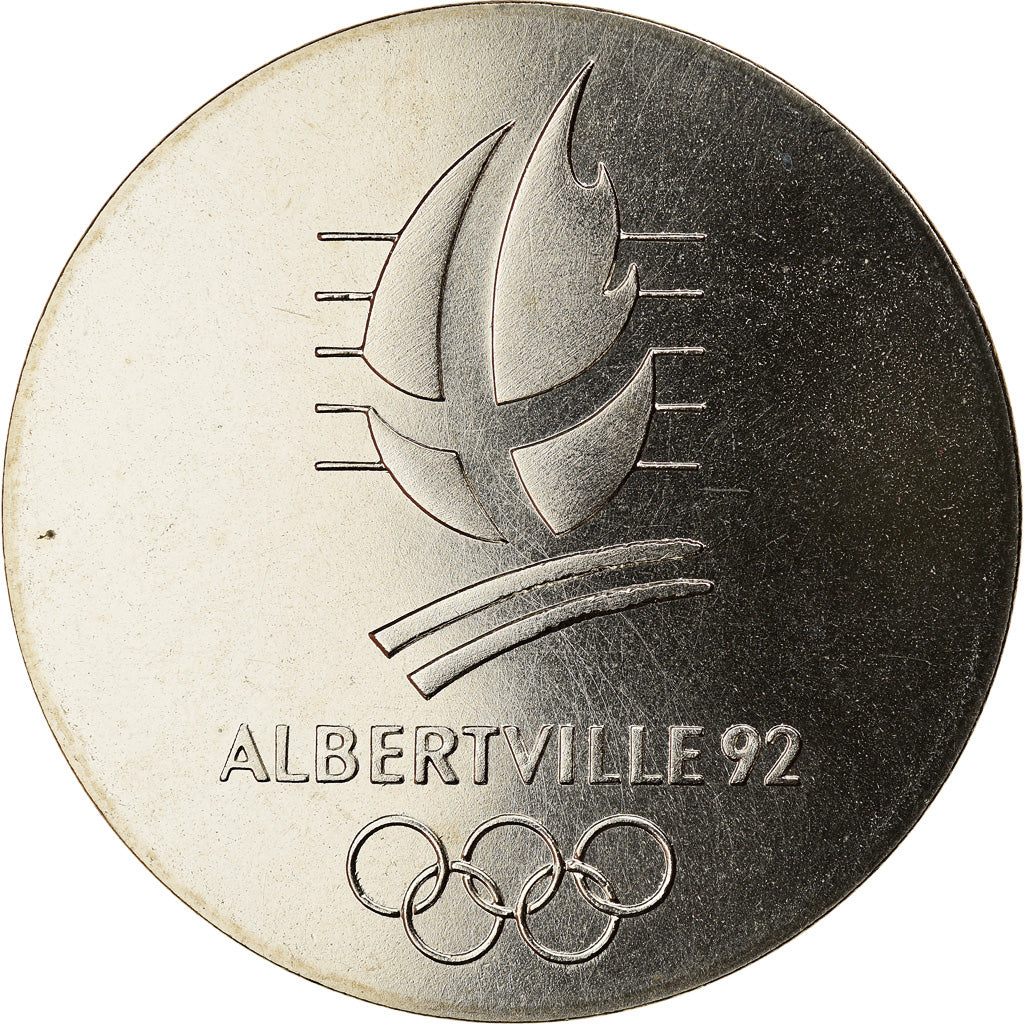 France, Medal, Jeux Olympiques d'Albertville, 1992, MS(65-70), Cupro-nickel