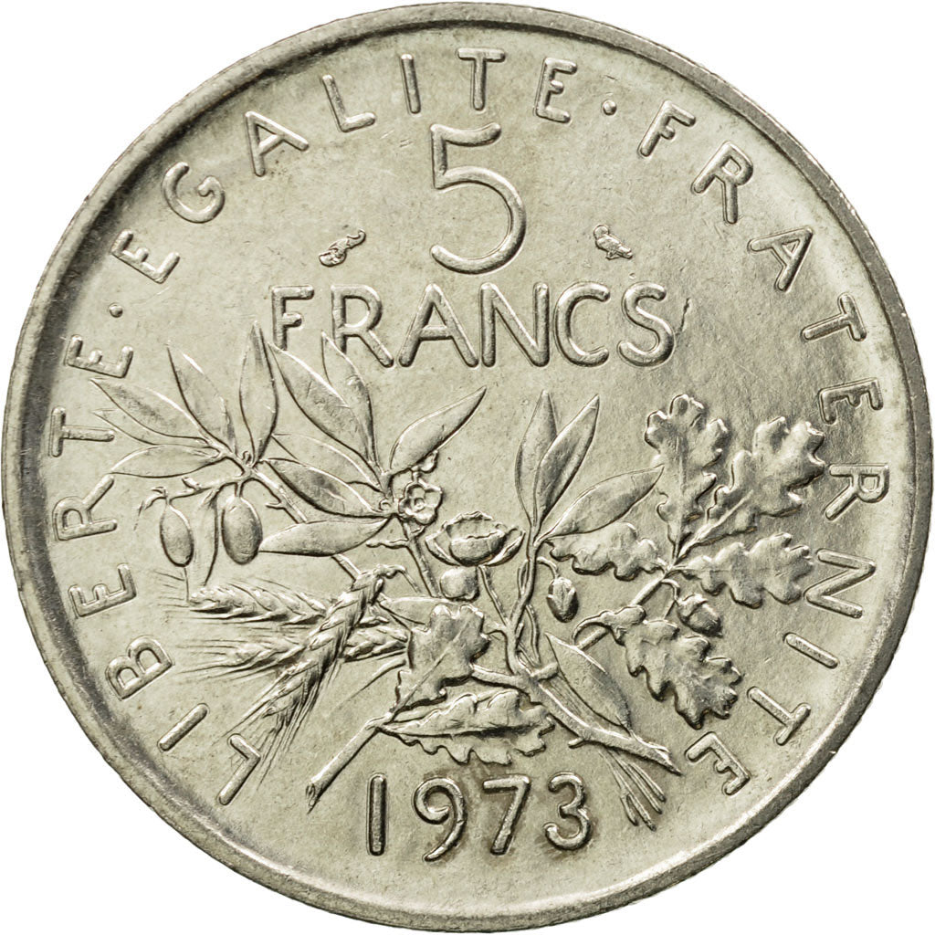 Monnaie, France, Semeuse, 5 Francs, 1973, Paris, SUP, Nickel Clad Copper-Nickel
