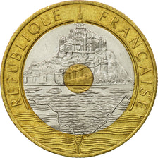 Coin, France, Mont Saint Michel, 20 Francs, 1992, Paris, EF(40-45)