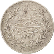 EGYPT, 2 Qirsh, 1904, Misr, KM #293, AU(50-53), Silver, 19, 2.78