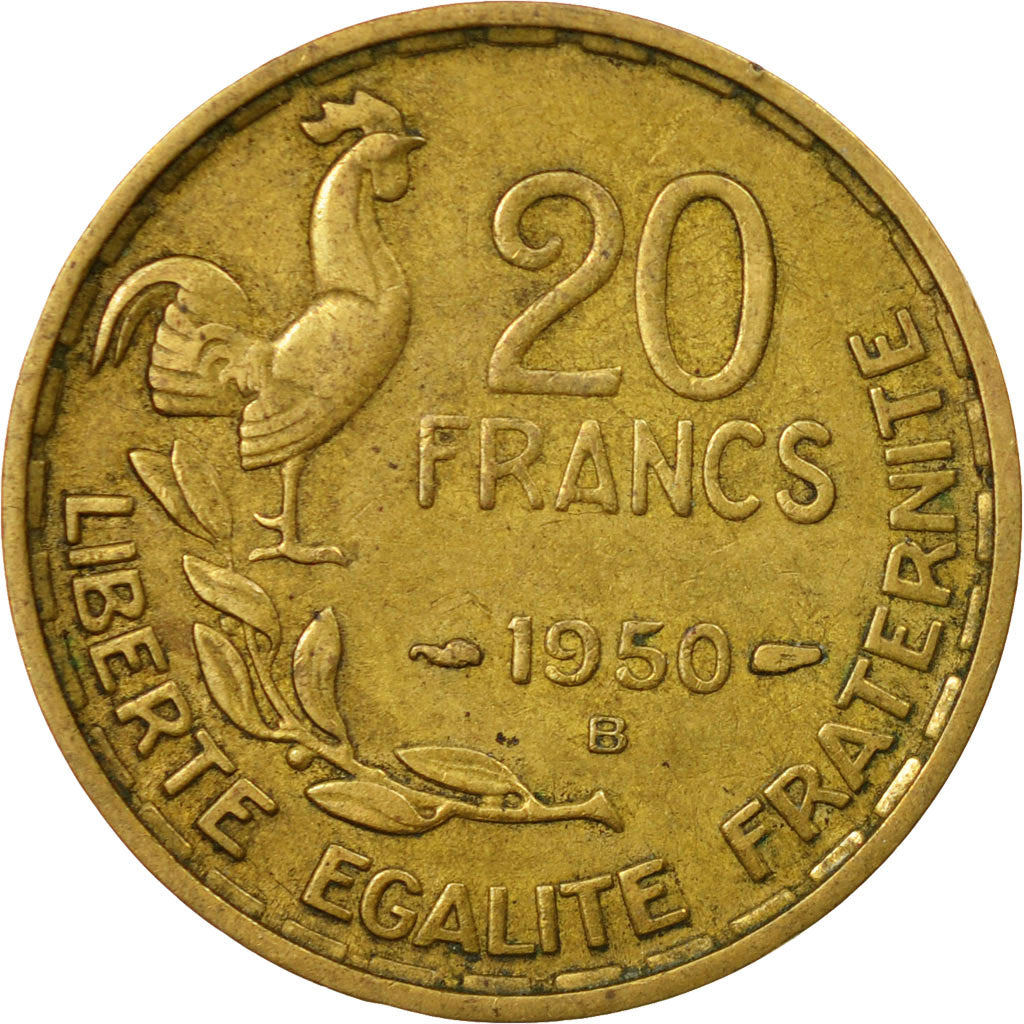 Monnaie, France, Guiraud, 20 Francs, 1950, Beaumont - Le Roger, TTB